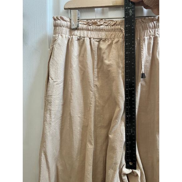 Scarlet Darkness Renaissance Pocket Wide Leg Palazzo Pants Size 2XL Beige - Picture 10 of 13
